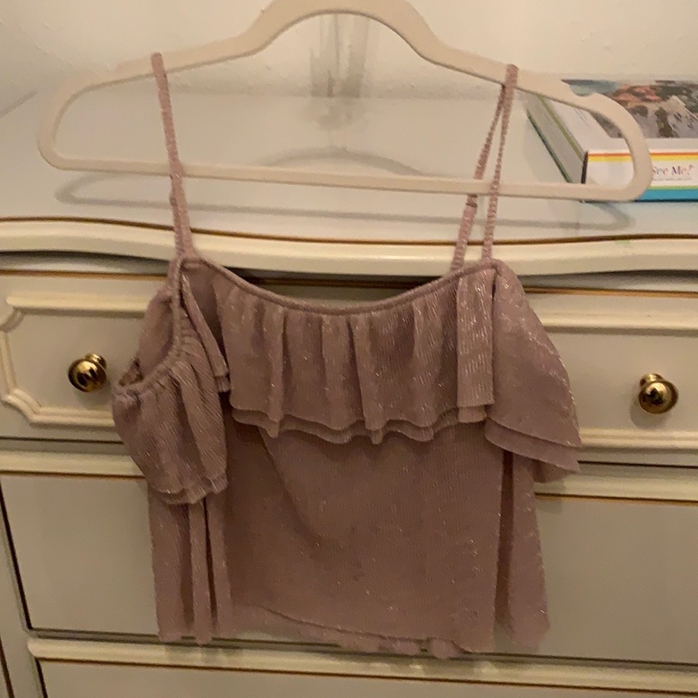 Pink Shimmery Crop Top